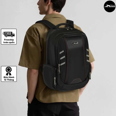Balo Nam Xbags DarkEagle XB2.008 – Chống Thấm, Cứng, Đen Đỏ – Giá 649.000₫