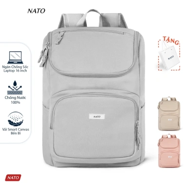 Balo NATO Palm Backpack Vải Smart Canvas Cao Cấp Đựng Laptop 16 Inch Nam Nữ Giá 350k Phong Cách Đi Học