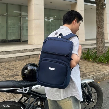 Balo NATO Palm Backpack Vải Smart Canvas Cao Cấp Đựng Laptop 16 Inch Nam Nữ Giá 350k Phong Cách Đi Học
