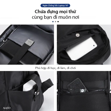 Balo NATO ProMesh Deluxe 16 inch Laptop Nam Nữ Đẹp Đi Học Giá 240k Ưu Đãi 3 Balo NATO ProMesh Deluxe 16 inch Laptop Nam Nữ Đẹp Đi Học Giá 240k Ưu Đãi 3