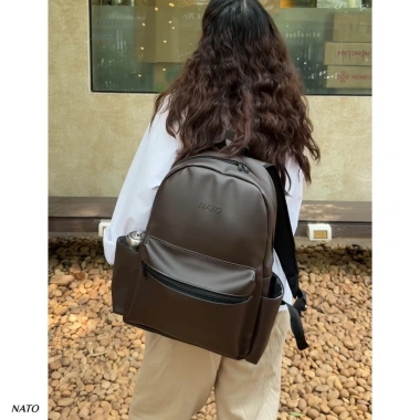 Balo NATO Ray Da Bò Nappa Cao Cấp 16 inch Laptop Nam Nữ Đẹp Đi Học Giá 380k 9
