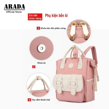 Balo nữ ARADA Hàn Quốc lớn dung tích, chống nước - Đa chức năng cho THPT, túi du lịch, giá ưu đãi 223.860₫ 2 Balo nữ ARADA Hàn Quốc lớn dung tích, chống nước - Đa chức năng cho THPT, túi du lịch, giá ưu đãi 223.860₫ 2