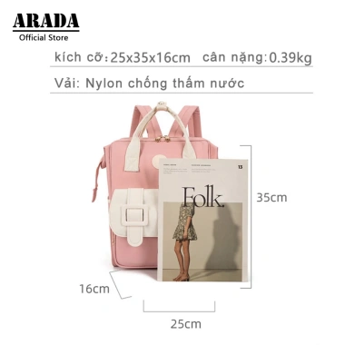 Balo nữ ARADA Hàn Quốc lớn dung tích, chống nước - Đa chức năng cho THPT, túi du lịch, giá ưu đãi 223.860₫