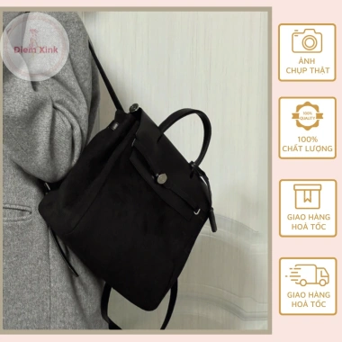 Balo Nữ Da Lộn Ulzzang Hàn Quốc - Nhiều Ngăn Trẻ Trung Năng Động, Giá 350.000 VND