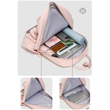 Balo nữ đa năng vải cao cấp chống nước, kèm tay xách, đựng laptop, thời trang học và du lịch 68 - chỉ 415.000 VND 4
