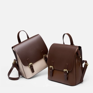 Balo Nữ Da Thật Cao Cấp Ladysam Nắp Gập Vintage Size 23 Giảm Giá 995k - Phong Cách Trẻ Trung