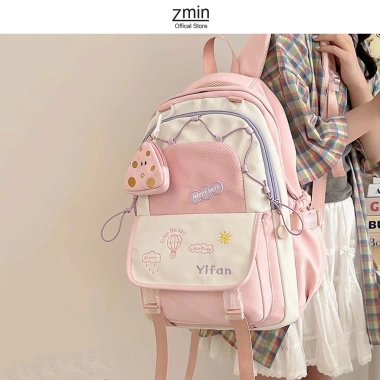 Balo nữ đi học thời trang Zmin Z124, đựng laptop 15.6 inch và A4, giảm giá 289k