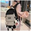 Balo nữ ELLY BAG cặp đi học, vải kèm gấu, đa ngăn, đựng laptop 15.6, chống nước 2