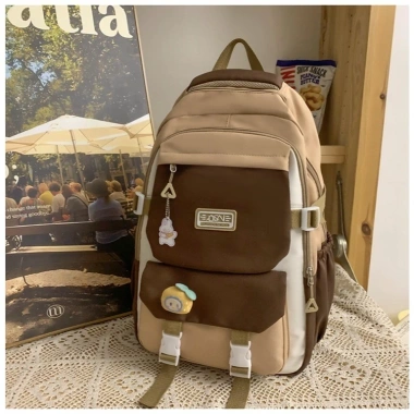 Balo nữ ELLY BAG cặp đi học, vải kèm gấu, đa ngăn, đựng laptop 15.6, chống nước 10 Balo nữ ELLY BAG cặp đi học, vải kèm gấu, đa ngăn, đựng laptop 15.6, chống nước 10