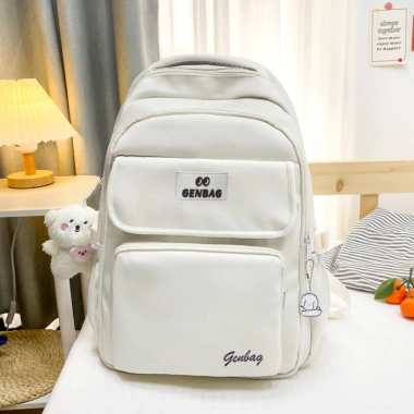 Balo nữ GENBAG Ulzzang 15.6 inch đựng laptop, nhiều ngăn, đi học - Giá 165k