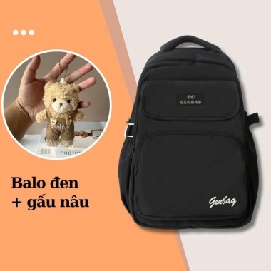 Balo nữ GENBAG Ulzzang 15.6 inch đựng laptop, nhiều ngăn, đi học - Giá 165k