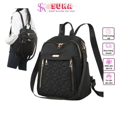 Balo nữ mini BL056 nylon chống nước, thời trang Hàn Quốc - Đi học, đi chơi, du lịch