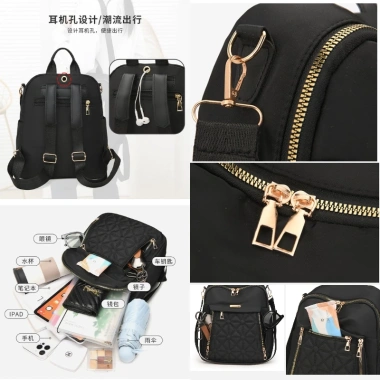 Balo nữ mini BL056 nylon chống nước, thời trang Hàn Quốc - Đi học, đi chơi, du lịch