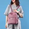 Balo nữ mini vải dù mịn chống nước đen trơn, nhiều ngăn thời trang trung niên 235k 2