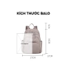 Balo nữ mini vải dù mịn chống nước đen trơn, nhiều ngăn thời trang trung niên 235k 5