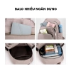 Balo nữ mini vải dù mịn chống nước đen trơn, nhiều ngăn thời trang trung niên 235k 7