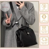 Balo Nữ Size To 35cm Da PU Mềm Hàn Quốc - Đeo Chéo, 3 Ngăn, Đựng Laptop 14inch