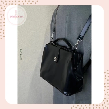 Balo Nữ Size To 35cm Da PU Mềm Hàn Quốc - Đeo Chéo, 3 Ngăn, Đựng Laptop 14inch 6 Balo Nữ Size To 35cm Da PU Mềm Hàn Quốc - Đeo Chéo, 3 Ngăn, Đựng Laptop 14inch 6