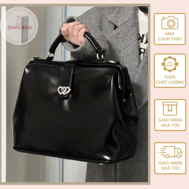 Balo Nữ Size To 35cm Da PU Mềm Hàn Quốc - Đeo Chéo, 3 Ngăn, Đựng Laptop 14inch