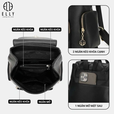 Balo Nữ Thời Trang Elly EBH61 - Thiết Kế Sang Trọng, Ngăn Đa Năng, Giá 1.799.000₫