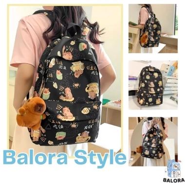 Balo Nữ Ulzzang Capybara Dễ Thương Kháng Nước Form Lớn Đựng Laptop 15.6 inch Giá 160k