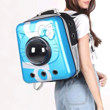 Balo Phi Hành Gia Thú Cưng - Nhựa Vuông Ốp Kính, Họa Tiết 3D, Màu Ngẫu, Giá 372.930₫ 3