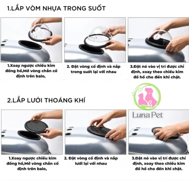 Balo phi hành gia trong suốt LunaPet BL02 - Vận chuyển chó mèo sang trọng, giảm giá 20% chỉ 195.000₫ 9