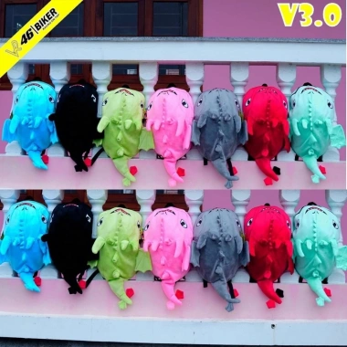Balo rồng khủng long vải nhung cỡ to - cao cấp mềm mịn, đa màu, baby shark lưới, giá 139k 2