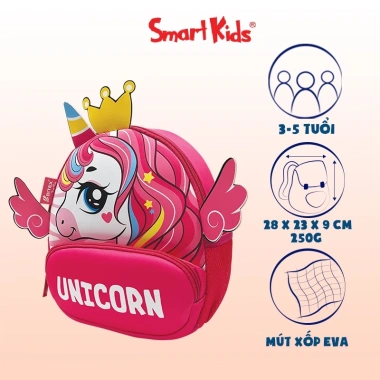 Balo Smartkids Cute Pets nhẹ cho bé 3 tuổi, thú dễ thương, cho học mẫu giáo nhà trẻ 6