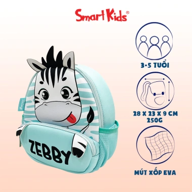 Balo Smartkids Cute Pets nhẹ cho bé 3 tuổi, thú dễ thương, cho học mẫu giáo nhà trẻ 9