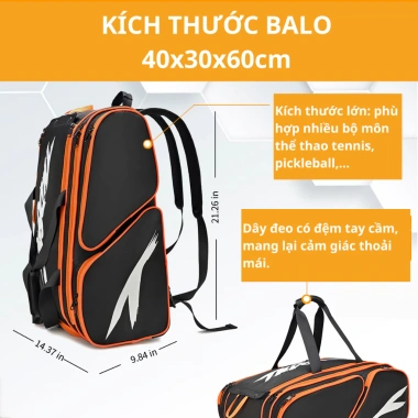 Balo Sportbase Pickleball & Tennis – Chống Thấm, Ngăn Giày Riêng, Giá 359k 5