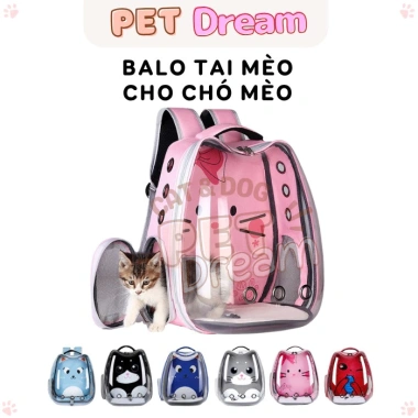 Balo Tai Mèo Cho Thú Cưng Xinh Xắn - Giá Ưu Đãi 159.000đ, Nhỏ Gọn, Thoải Mái