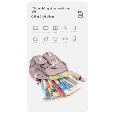 Balo thời trang Hàn Quốc chống thấm nước - Đi học, đi chơi BEE GEE BLTT9.163 5 Balo thời trang Hàn Quốc chống thấm nước - Đi học, đi chơi BEE GEE BLTT9.163 5