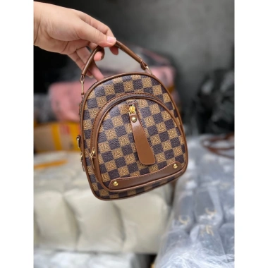 Balo thời trang nữ mini họa tiết kẻ ô phong cách Hàn Quốc - Giá ưu đãi 105.000 VND