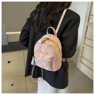 Balo Thời Trang Nữ Mini Kèm Móc Bông 108 - Dễ Thương Đi Học, Đi Chơi, Du Lịch, Giá 75.000 VND