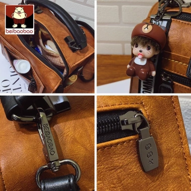 Balo Thời Trang Nữ Mini Kèm Móc Bông 108 - Dễ Thương Đi Học, Đi Chơi, Du Lịch, Giá 75.000 VND