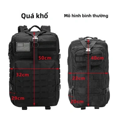 Balo Thực Tấn 3P MOLLE Dung Lượng Lớn Bền Bỉ - Thích Hợp Trekking và Đạp Xe 2
