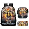 Balo Trẻ Em Transformers 3D - Bộ 3 Món Túi Đeo Vai, Đi Học Bền Đẹp, Thoải Mái