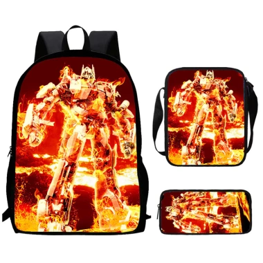 Balo Trẻ Em Transformers 3D - Bộ 3 Món Túi Đeo Vai, Đi Học Bền Đẹp, Thoải Mái 4