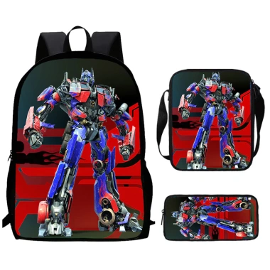 Balo Trẻ Em Transformers 3D - Bộ 3 Món Túi Đeo Vai, Đi Học Bền Đẹp, Thoải Mái 6