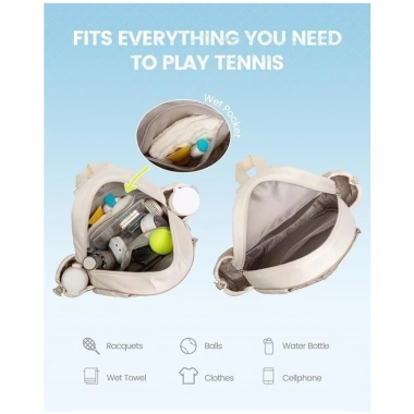 Balo Túi Đeo Chéo A24 Đựng Vợt Cầu Lông và Tennis, Ngăn Nước, Giá 410.000₫ 8
