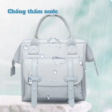 Balo túi xách đựng bỉm sữa mẹ và bé 24x23x14cm đẹp, ngăn đa năng, chỉ 269k