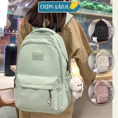 Balo Ulzzang CX25 Unisex Trắng Đen Size To Đựng Laptop Xinh Đi Học Đi Chơi