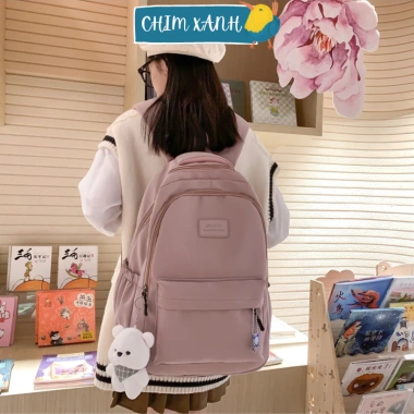Balo Ulzzang CX25 Unisex Trắng Đen Size To Đựng Laptop Xinh Đi Học Đi Chơi