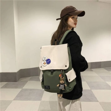 Balo Ulzzang Hàn Quốc Nữ Cặp Đi Học Khủng Long Không Thấm Nước, Giá 80k 4
