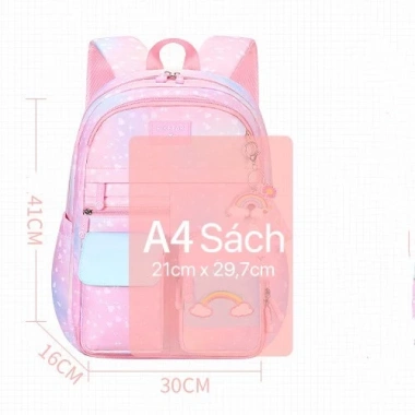 Balo Ulzzang Nữ Đi Học Hàn Quốc Pastel Đẹp Dễ Thương, Đựng Laptop - 186.200₫