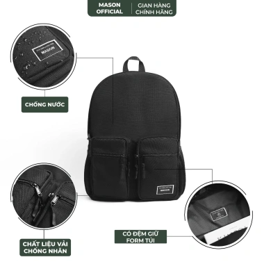 Balo unisex MASON M13 15.6 inch chống nước cao cấp Classic Backpack giảm giá 155k