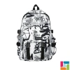 Balo unisex vạt họa tiết năng động, nhiều ngăn, size rộng, vừa laptop - 183.000 VND