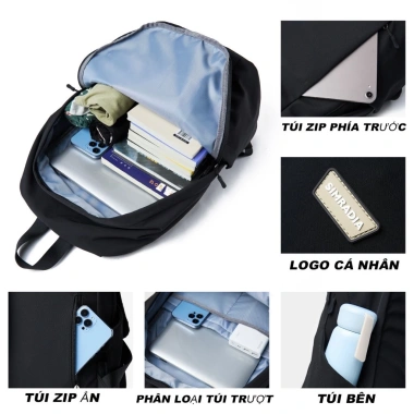 Balo Vải Dù Chống Thấm Nước Nam Nữ Simradia 5.647 Chính Hãng - 391,020₫ 4