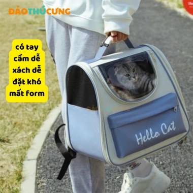 Balo vận chuyển chó mèo Hello Cat - Đảo Thú Cưng, nhẹ, thoáng khí, an toàn, giảm giá 115k 4 Balo vận chuyển chó mèo Hello Cat - Đảo Thú Cưng, nhẹ, thoáng khí, an toàn, giảm giá 115k 4